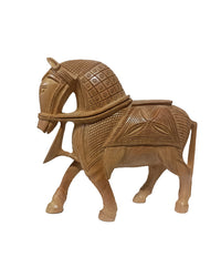 Beautiful Wooden Hand Carved Horse Figurine, 6 Inch