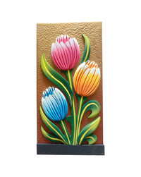 Colorful Stunning Tulip Plaque Wall Art, 6.5 Inch x 13 Inch