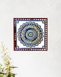 Colorful Ethereal Mandala Lippan Art, 12 Inch x 12 Inch