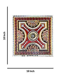Colorful Square Tapestry Majestic Symphony Lippan Art, 18 Inch x 18 Inch