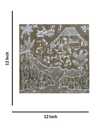 Daily Village Life, Farming, 12 Inch x 12 Inch