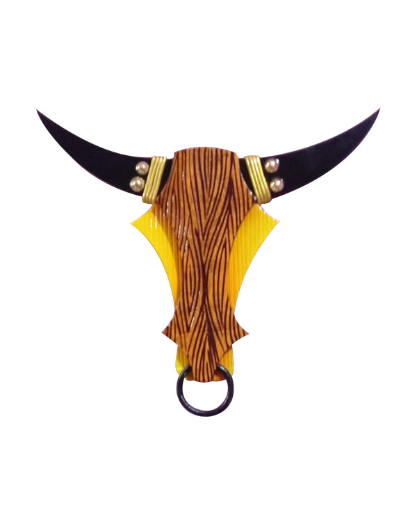 Decorative Bull Horn Wall Hanging, 10 Inch x 14 Inch