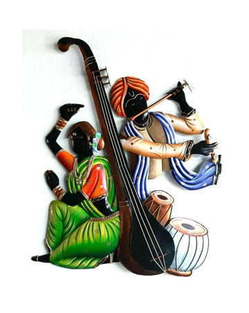 Decorative Lavani Handicrafts Marathi Couple, 22 Inch x 20 Inch