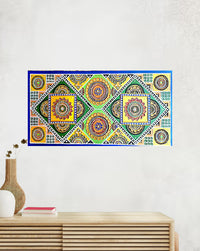 Decorative Mandala Intricate Patterns Lippan Art, 36 Inch x 48 Inch