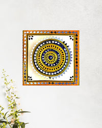 Exquisite Intricate Mandala Lippan Artwork, 12 Inch x 12 Inch