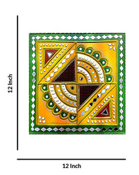 Geometric Mandala Golden Harmony Lippan Art, 12 Inch x 12 Inch