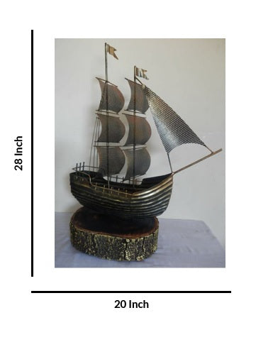 Handicraft Metal Ship Art, 28 Inch x 20 Inch