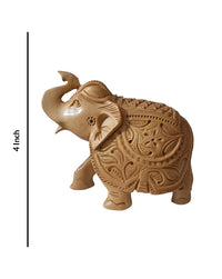 Handicrafts Wooden Elephant Statue, 4 Inch