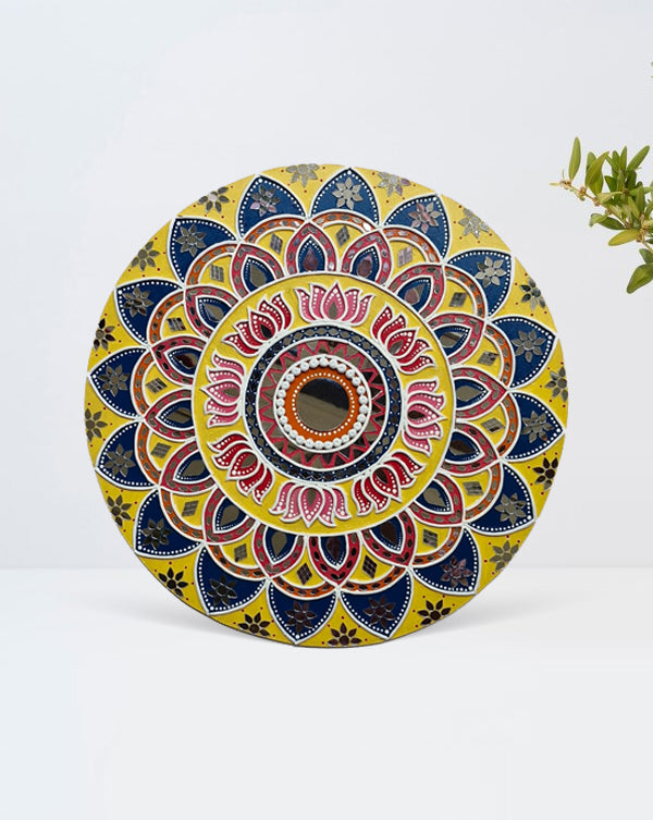 Intricate Mandala Art Plate, 14 Inch x 14 Inch