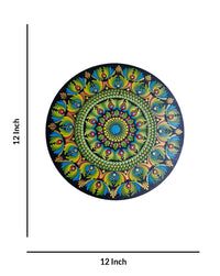 Intricate Mandala Decorative Plate, 12 Inch x 12 Inch