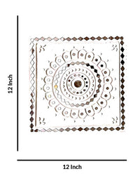 Intricate Mandala Design Serene Symmetry Lippan Art, 12 Inch x 12 Inch