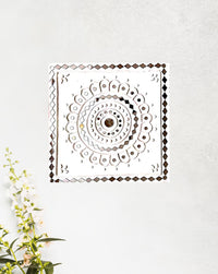 Intricate Mandala Design Lippan Art, 12 Inch x 12 Inch