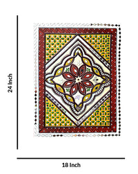 Intricate Mandala Tapestry Lippan Art, 18 Inch x 24 Inch