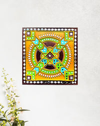 Mandala Lippan Art Home Decor, 12 Inch x 12 Inch