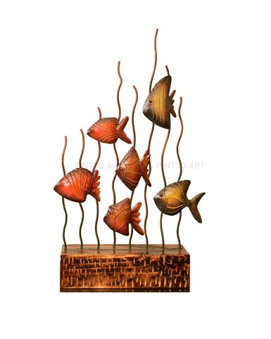 Metal Fish Art, 27 Inch x 13 Inch