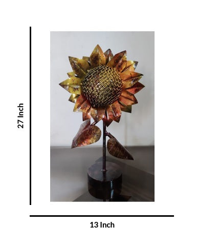 Metal Sunflower, 27 Inch x 13 Inch