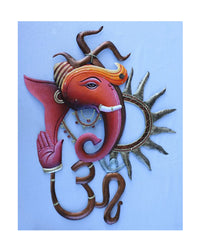 Swastik Om Sun Ganesha Handicraft Wall Hanging, 28 Inch x 20 Inch