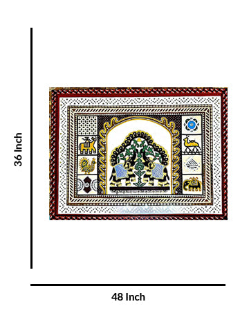 Traditional Artwork with Intricate Patterns Lippan Art, 36 Inch x 48 Inch
