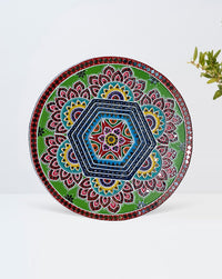 Vibrant Circular Mandala Art, 16 Inch x 16 Inch