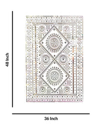 Wall Hanging Tapestry Geometric Patterns Lippan Art, 36 Inch x 48 Inch